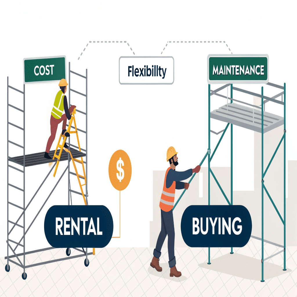 Comparison of scaffolding rental vs buying options for construction projects