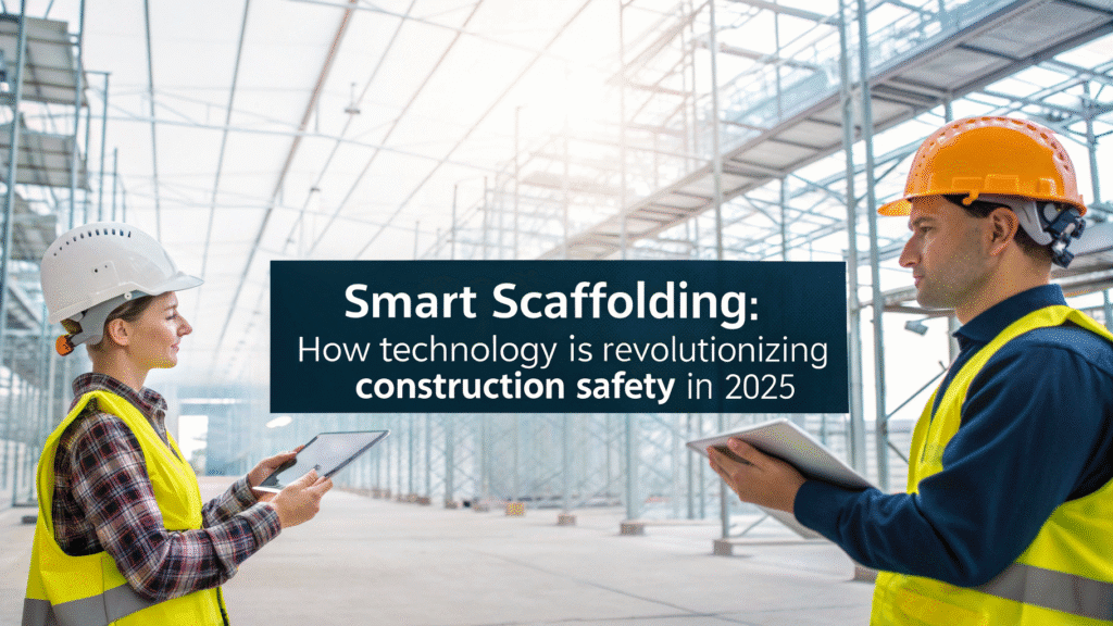 Smart Scaffolding Technology on a Modern Construction Site