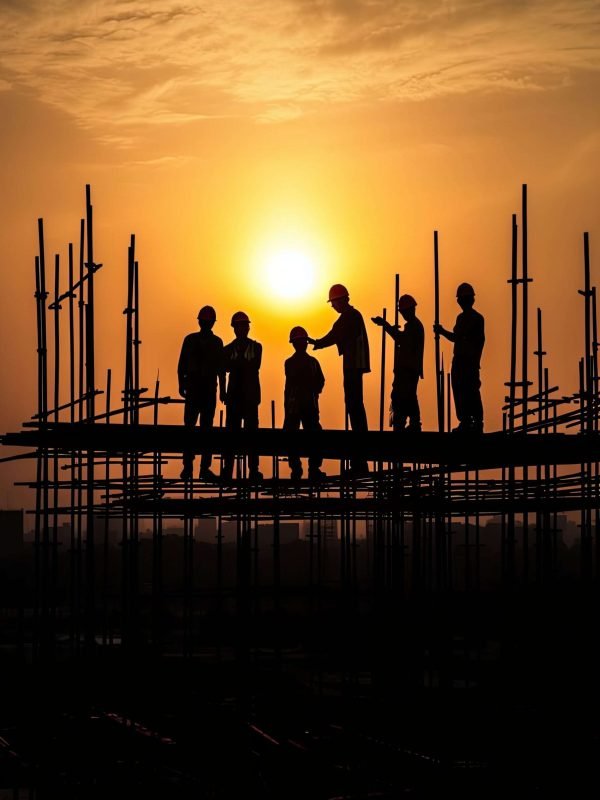 Creador Innovations scaffolding team at construction site